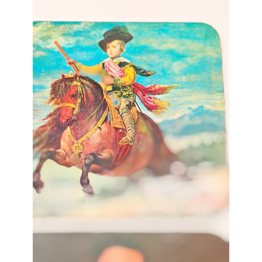 Vintage Diego Velazquez Fine Art Cork Coasters Set of 6 Spanish Baroque Painting